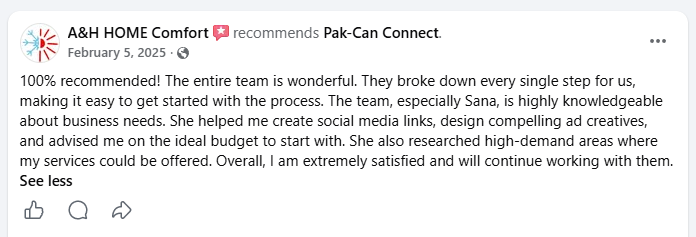 Client review screenshot